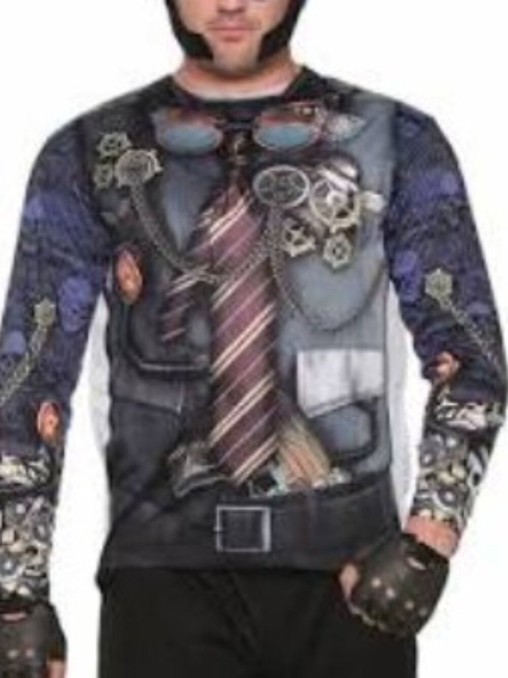 Men's Steam Punk Hollween costume shirt one piece